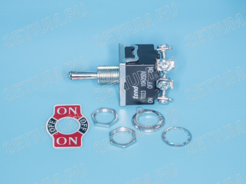 Тумблер 6 контактов, DPDP, вкл-выкл-вкл T023B фото 2