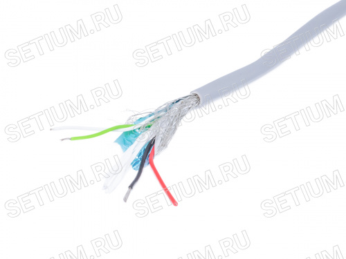 Кабель USB 4 провода, бухта 50 м, серый USB-4CG