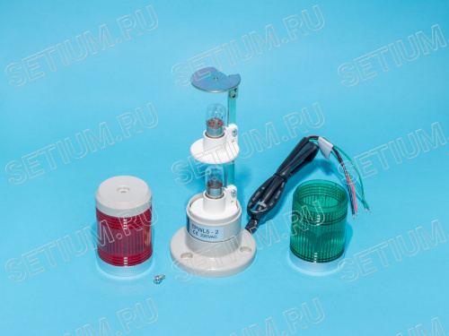 Маячок 2-х секционный, d 50 мм, красный, зеленый фото 4 Маячок 2-х секционный, d 50 мм, красный, зеленый TPWL5-22R/G фото 4