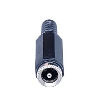 Разъем питания штыревой 2,1х5,5мм, вилка на кабель с амортизатором DJK-00A