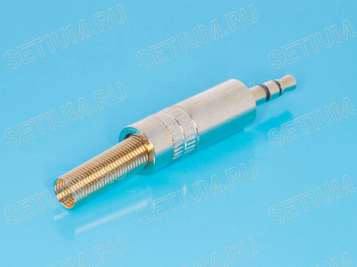 Штекер аудио 3,5мм, стерео, металлический корпус AUD-12 фото 5