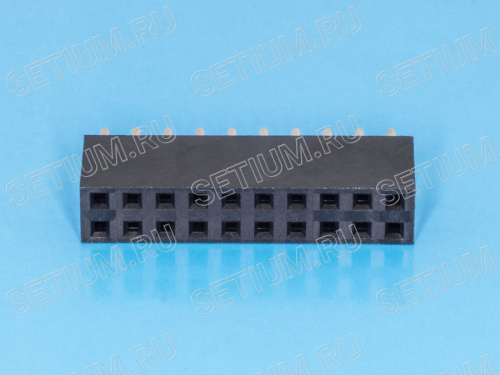 Разъем 2х10 гнездо на плату, шаг 2.54мм PBD-20 фото 3
