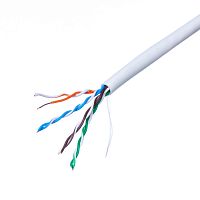 Кабель Витая пара 8 проводов, кат. 5е, (PCnet), бухта 305м, негорючий, серый UTP4-24R5LSZH