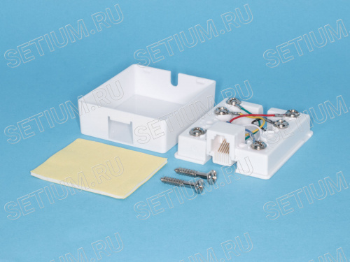 Розетка телефонная, 1 порт RJ-12, серая TJC6P6C фото 4