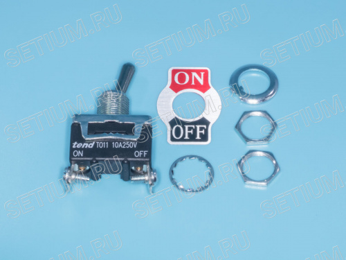 Тумблер 2 контакта, SPDP, вкл-выкл T011B фото 2