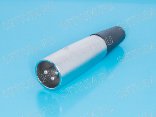 Разъем микрофонный XLR, вилка на кабель, 3 контакта AUD-71 фото 2