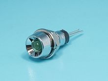 Светодиод в корпусе, зеленый, гайка d=6мм, 12,0mcd LA03W/G