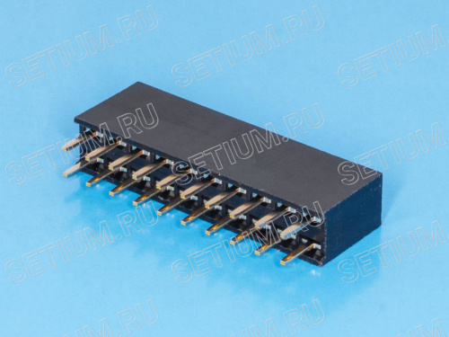 Разъем 2х10 гнездо на плату, шаг 2.54мм PBD-20 фото 4