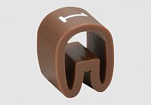 Маркер цифра 1 d=2,0-3,2мм, коричневый, упак.20 шт. EС-0-1