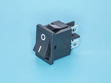 Выключатель 220В 4 контакта 18х13мм, B100R, черный, крепление защелка SWR-45