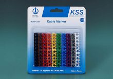 Маркер защёлкивающийся в наборе d=4,6-6мм, цифры 0-9 по 10 шт. PB-SM3C-09