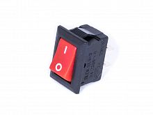 Выключатель 220В 2 контакта 15х10мм, красный, вкл-выкл SWR-81R
