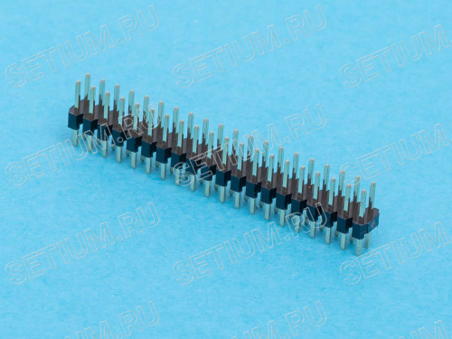 Штыревой соединитель 2х20 шаг 2мм фото 3 Штыревой соединитель 2х20 шаг 2мм PLD2-40 фото 3