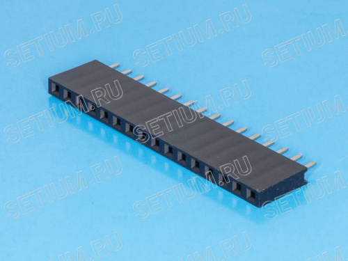 Разъем 1х16 гнездо на плату, шаг 2.54мм PBS-16 фото 5
