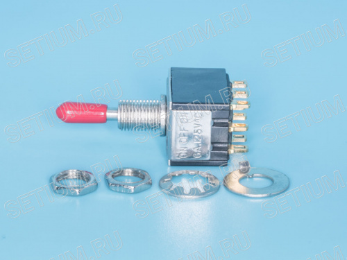 Тумблер 9 конт. 3PDT (on-off-on) (B068J) PST-83C фото 2