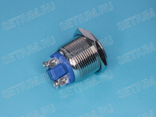 Кнопка круглая 220В 2А, крепление гайка																																															 PSW-14 фото 5