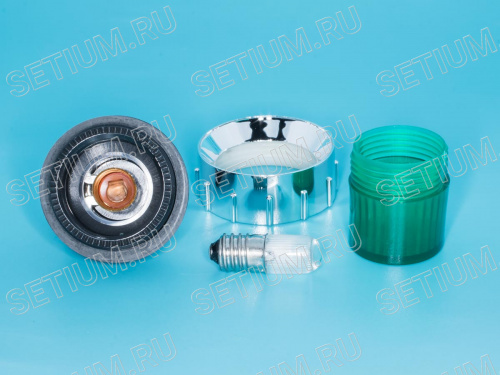 Лампа неоновая 220 В, d 25 мм, зеленая TPNFR-302G фото 2