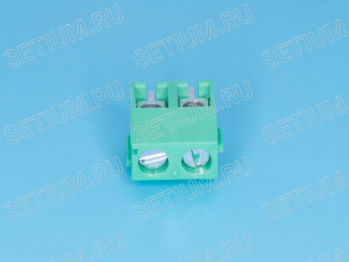 Клеммник с винтом 2 позиции, шаг 3,8мм Клеммник с винтом 2 позиции, шаг 3,8мм