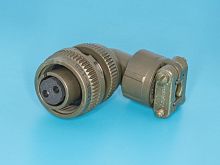 Разъём Amphenol серии MS  2 контакта, гнездо на кабель, прямой угол MS3108E-12S-3S