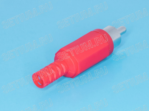 Разъем RCA-тюльпан, вилка на кабель, красный RPC-1-R фото 5