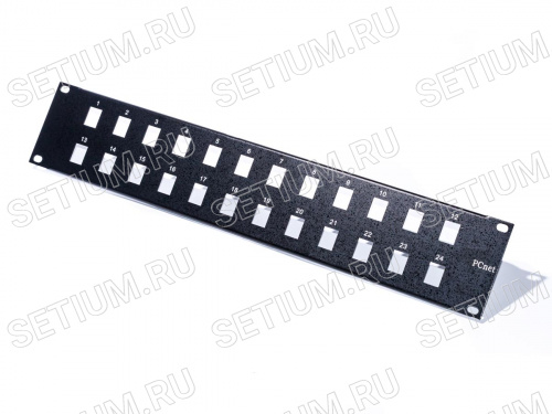 Рамка для патч-панели 19", 24 порта, 2U PLK24-O