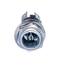 Разъем питания штыревой 2,5мм, вилка на приборный блок, под гайку, МИНИ DJK-04B