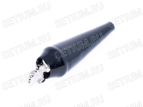 Зажим изолированный 80мм тип 'aligator', черный Зажим изолированный 80мм тип 'aligator', черный ITA-80B