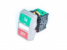 Кнопка управления двойная, без фиксации, 58х36 мм, НЗ/НР, зеленая/красная TN2BTW-1AB