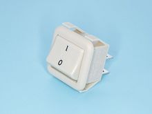 Выключатель 220В 4 контакта 30х30мм, серый, крепление защелка SWR-76