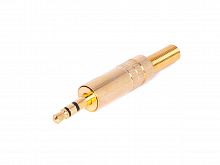 Штекер аудио 3,5мм, стерео, металлический корпус AUD-12