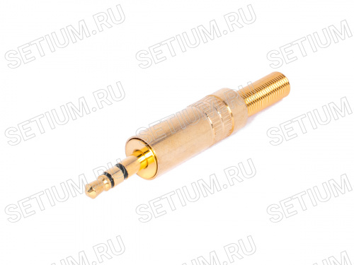 Штекер аудио 3,5мм, стерео, металлический корпус AUD-12