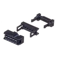 Разъем IDC 2х5 гнездо на плоский кабель, шаг 2.54мм IDC-10