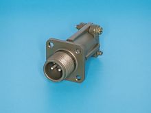 Разъём Amphenol серии MS  2 контакта, вилка на кабель, наружная резьба, с креплением на панель MS3100E-10SL-4P