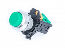 Кнопка управления выступающая, с фиксацией, d 30 мм, НР, зеленая TN2BAG-1A