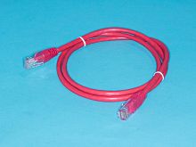 Патч-корд (шнур) RJ-45 - RJ-45 кат.5е, 1м, красный SC03-8P8C1-R