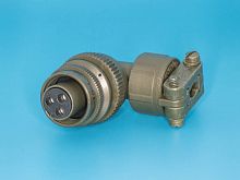Разъём Amphenol серии MS  3 контакта, гнездо на кабель, прямой угол MS3108E-10SL-3S