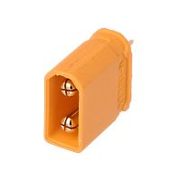 Разъем силовой XT30, 2 контакта, штекер на кабель XT30U-M.G.Y