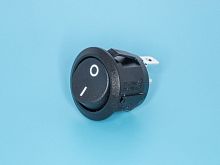 Выключатель 220В 2 контакта круглый, d 20мм, черный, вкл-выкл SWR-21