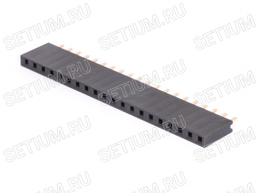 Разъем 1х20 гнездо на плату, шаг 2.54мм PBS-20 фото 2