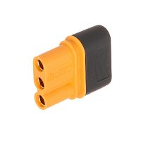 Разъем силовой MR30, 3 контакта, розетка на кабель с кожухом MR30-FB.G.Y