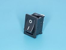 Выключатель 220В 2 контакта 18х13мм, B100G, черный, крепление защелка SWR-41