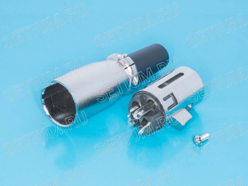 Разъем микрофонный XLR, гнездо на кабель, 3 контакта AUB-71 фото 5