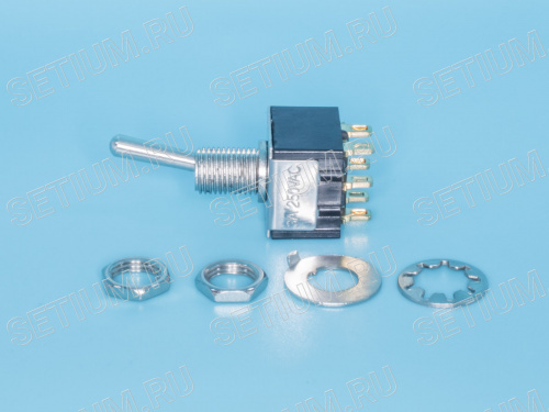 Тумблер 6 конт. DPDT (on-off-on) (B069F) PST-22C фото 2