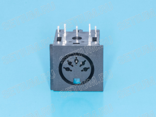 Гнездо DIN 5 контатков  на плату, 45 градусов DNR-5F1R фото 4