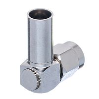 Разъем SMA вилка на кабель RG-58, обжимной, Г-образный SMA-LC58P