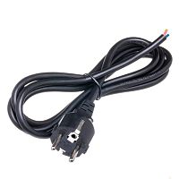 Кабель (шнур) питания 220В CEE7/7, c разъемом на одном конце, черный, 10A, 1,8м SCZ-D