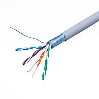 Кабель Витая пара 8 проводов, кат. 5е (PCnet),бухта 305м , экранированный , серый FTP4-24R5