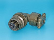 Разъём Amphenol серии MS  2 контакта, гнездо на кабель, прямой угол MS3108E-10SL-4S
