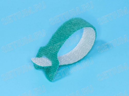 Стяжка 135х12 мм с липучкой, зеленая, упак. 20 шт. фото 3 Стяжка 135х12 мм с липучкой, зеленая, упак. 20 шт. MGT-135GN фото 3