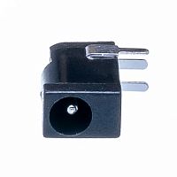 Разъем питания штыревой 1,3мм, вилка на плату, плоские контакты DJK-05D